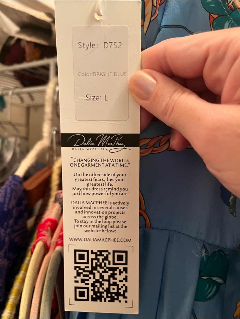 Sky Blue Floral Maxi Dress with Braided Strap Accent - Picture 5 of 5
